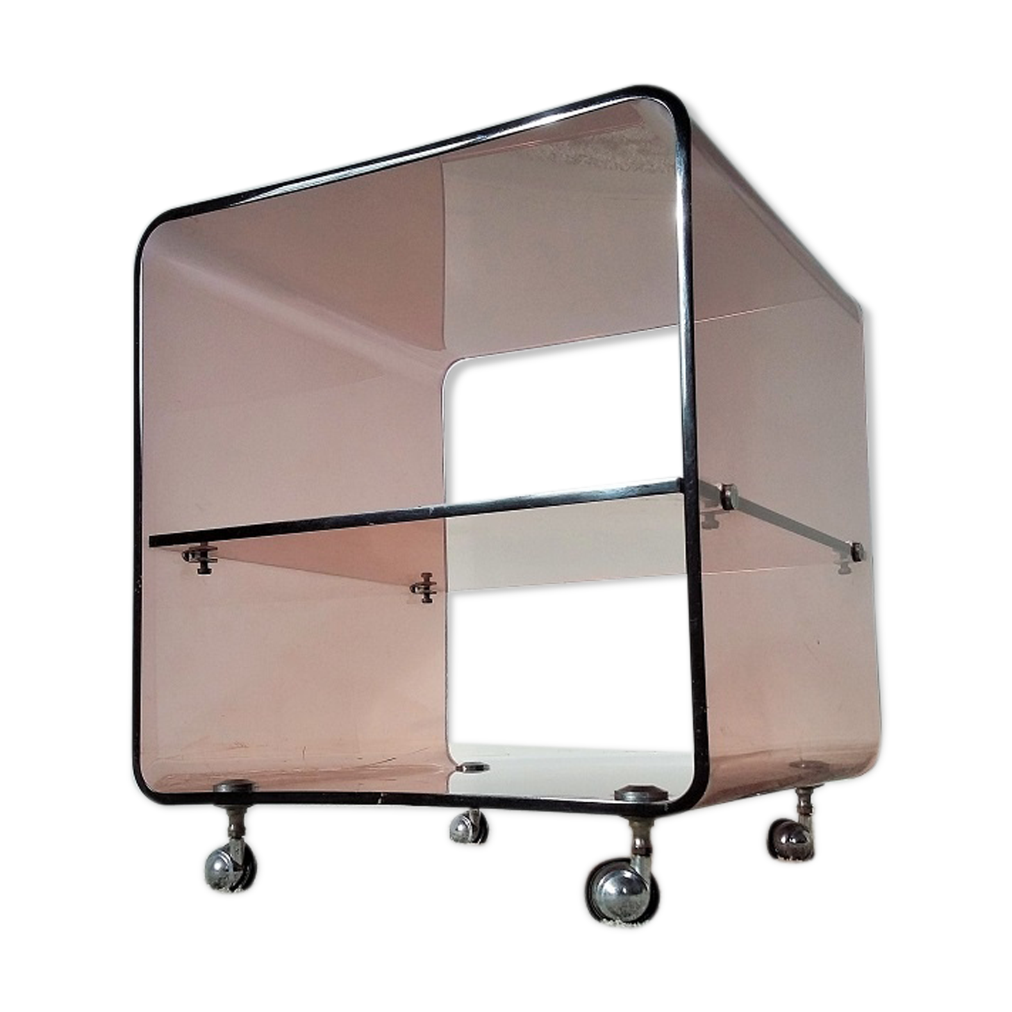 Bedside or end table in plexiglass Michel Dumas