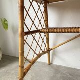 Louis Sognot rattan desk and its chair