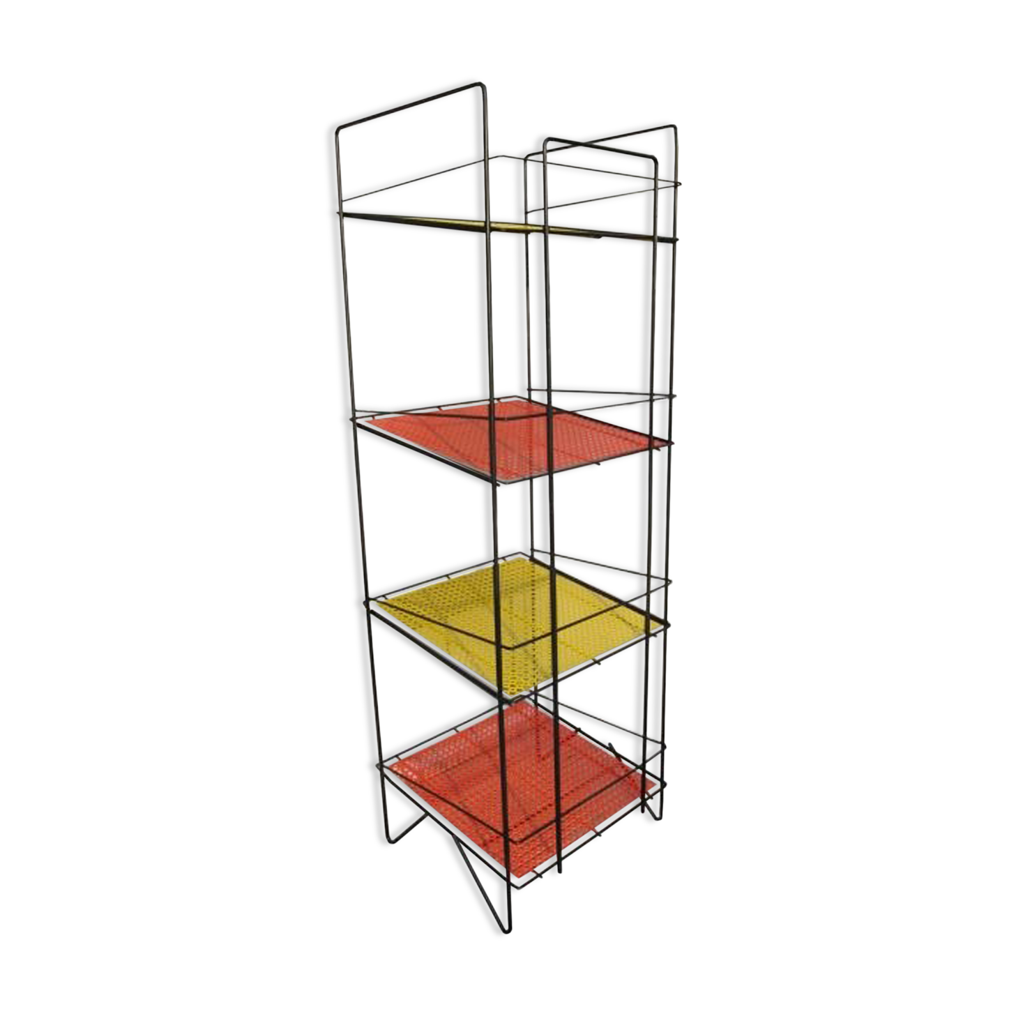 Display red and yellow perforated metal 1960