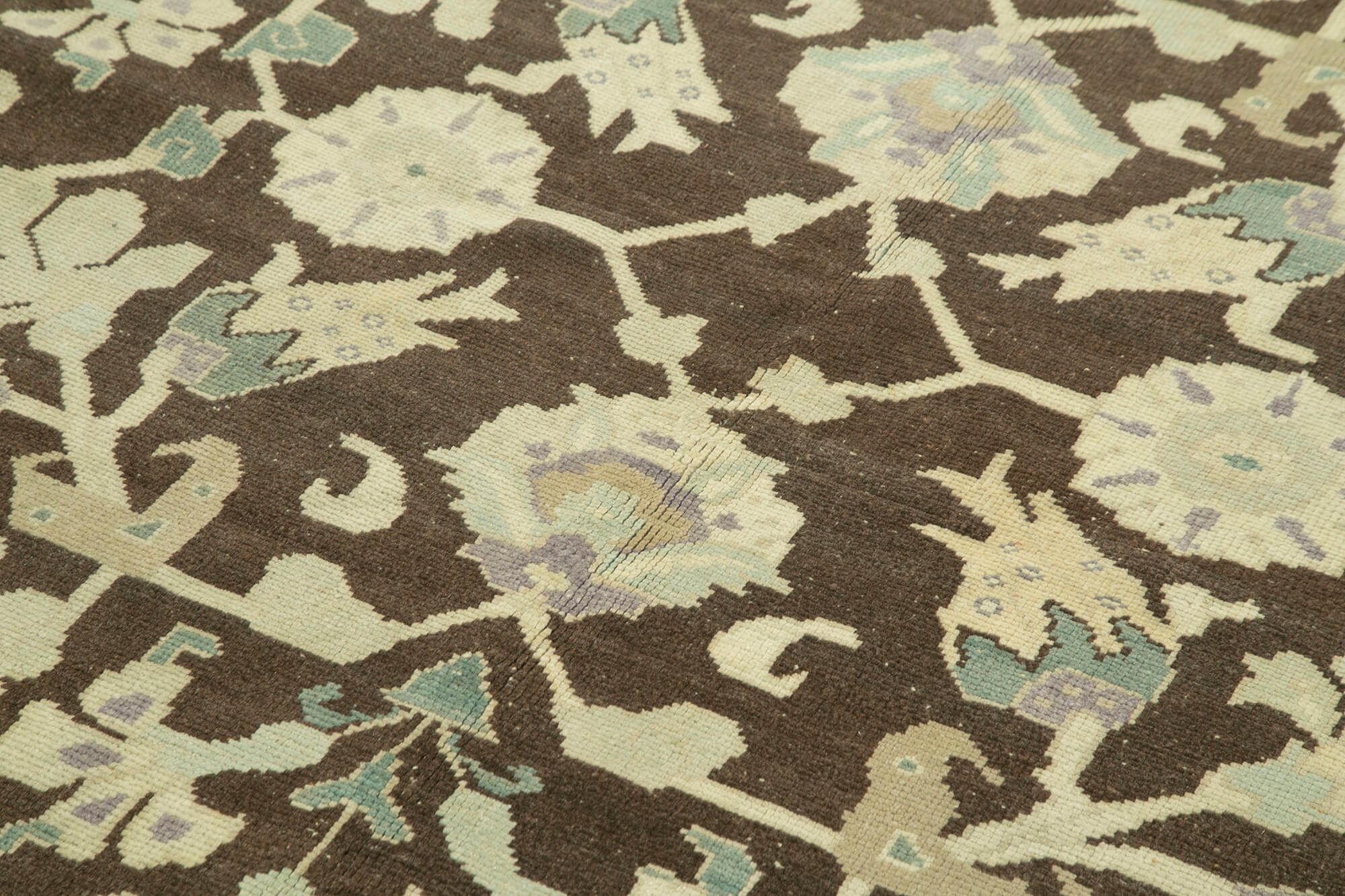 1950s hand-knotted antique turkish beige rug 151 cm x 263 cm