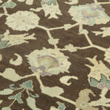 1950s hand-knotted antique turkish beige rug 151 cm x 263 cm