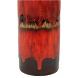 Red Fat Lava Vase Scheurich West Germany Ceramics 203-26