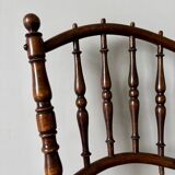 Bistro chair in turned wood and cane