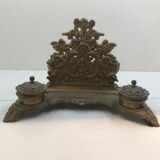 Brass inkwell