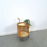 Bamboe trolley, bijzettafel