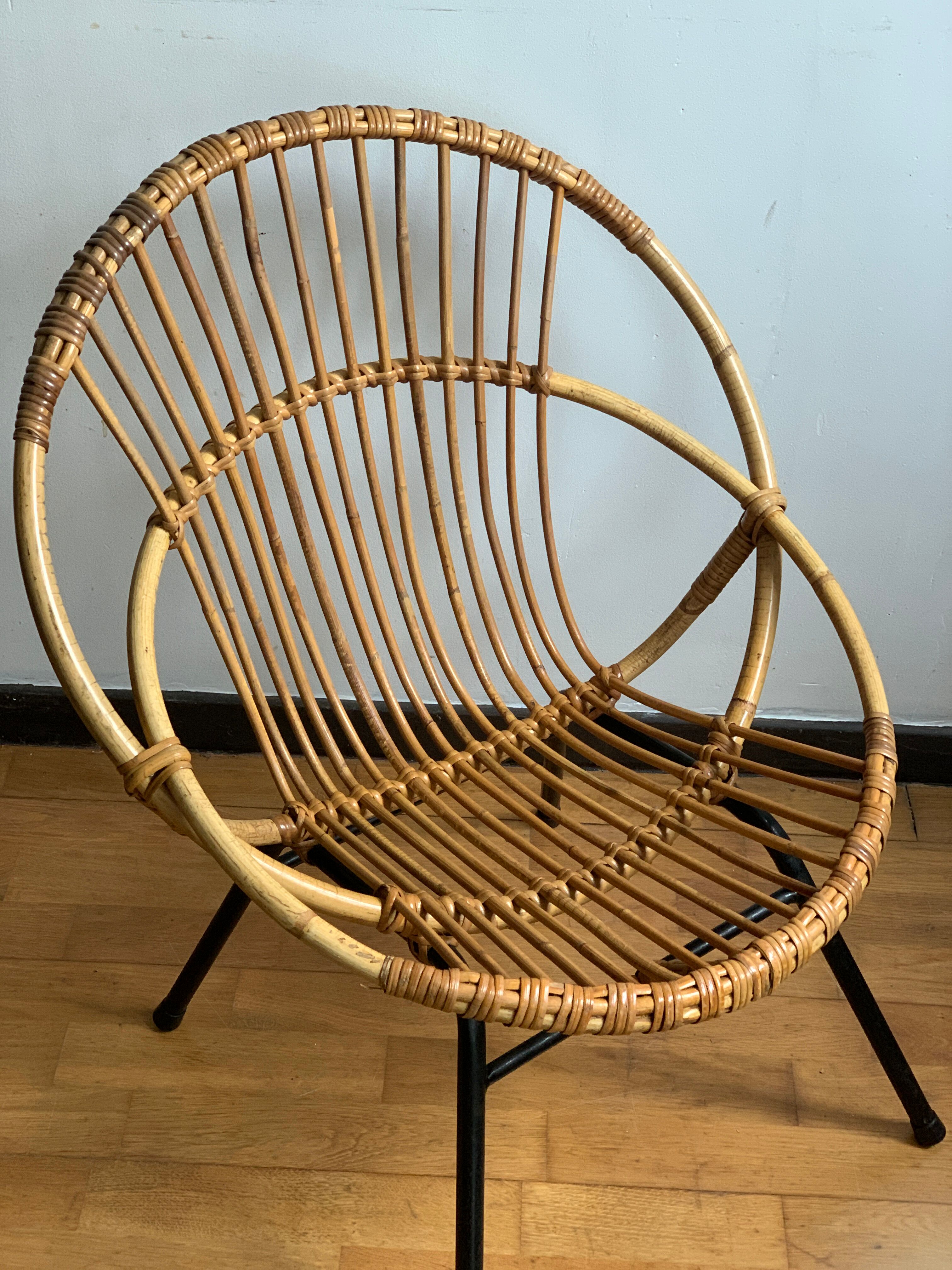 Rattan armchair