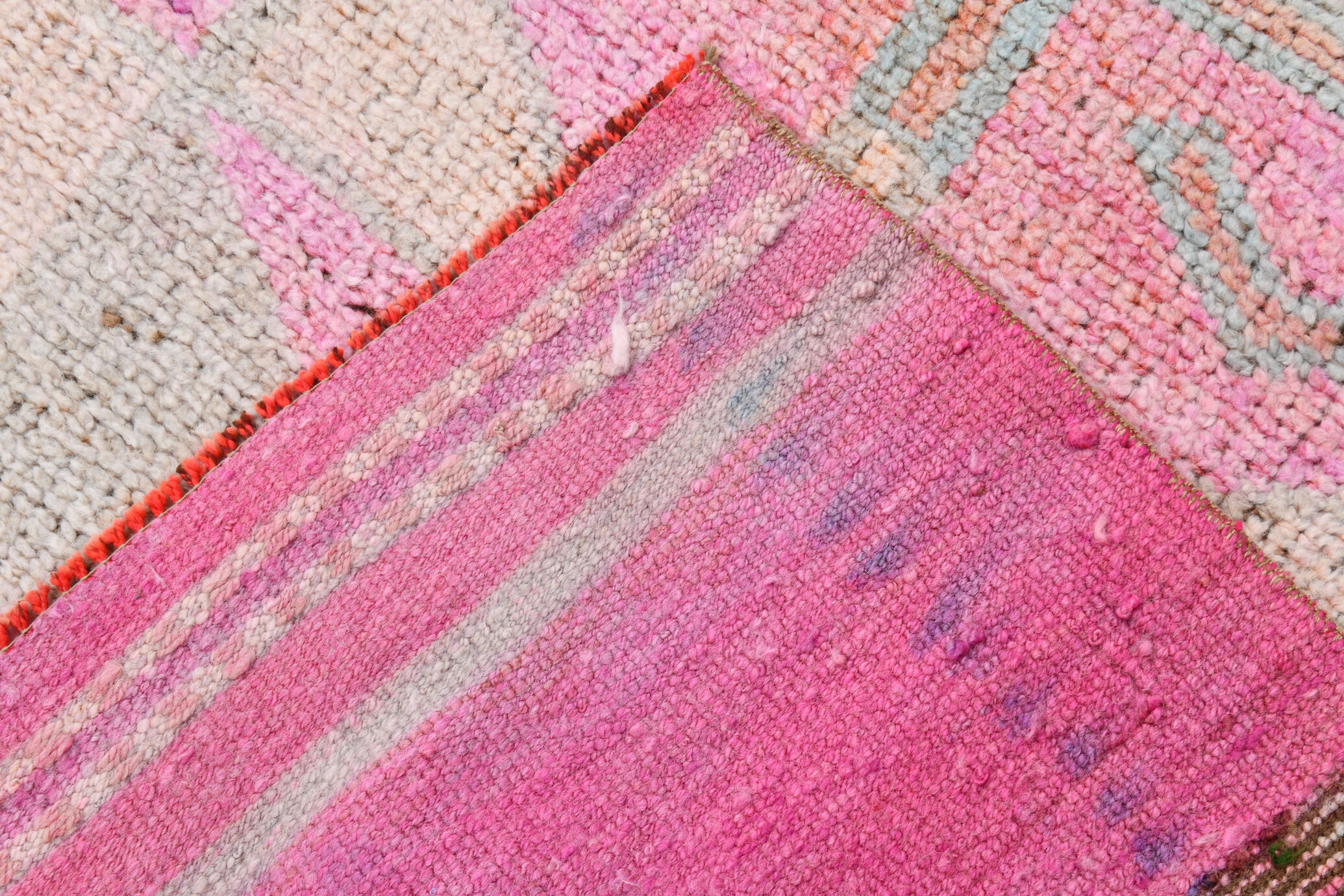 3x11 pale pink vintage runner rug 104x328cm