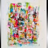 Abstract painting table