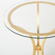 Golden iron and glass pedestal table by Roger Thibier 1960