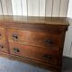 Large antique haberdashery counter in oak