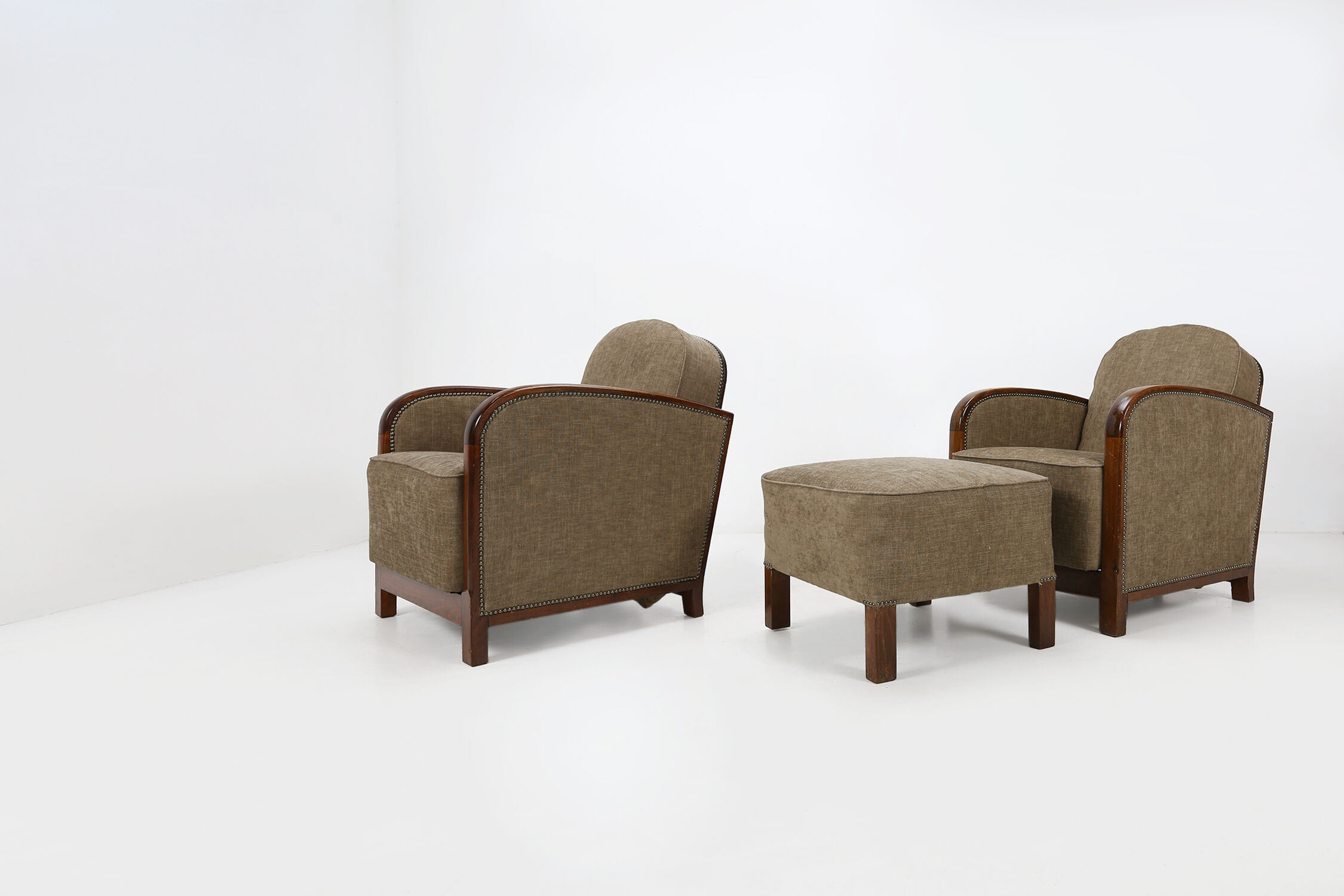 Set of two art deco armchairs