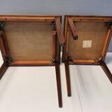 Set of two mid-century side tables in rosewood designed by bent silberg for furniture of denmark.