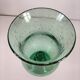Mint green bubbled glass photophore – Biot glassware