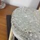 Small round wall lamp ceiling light in glass vintage diamond point