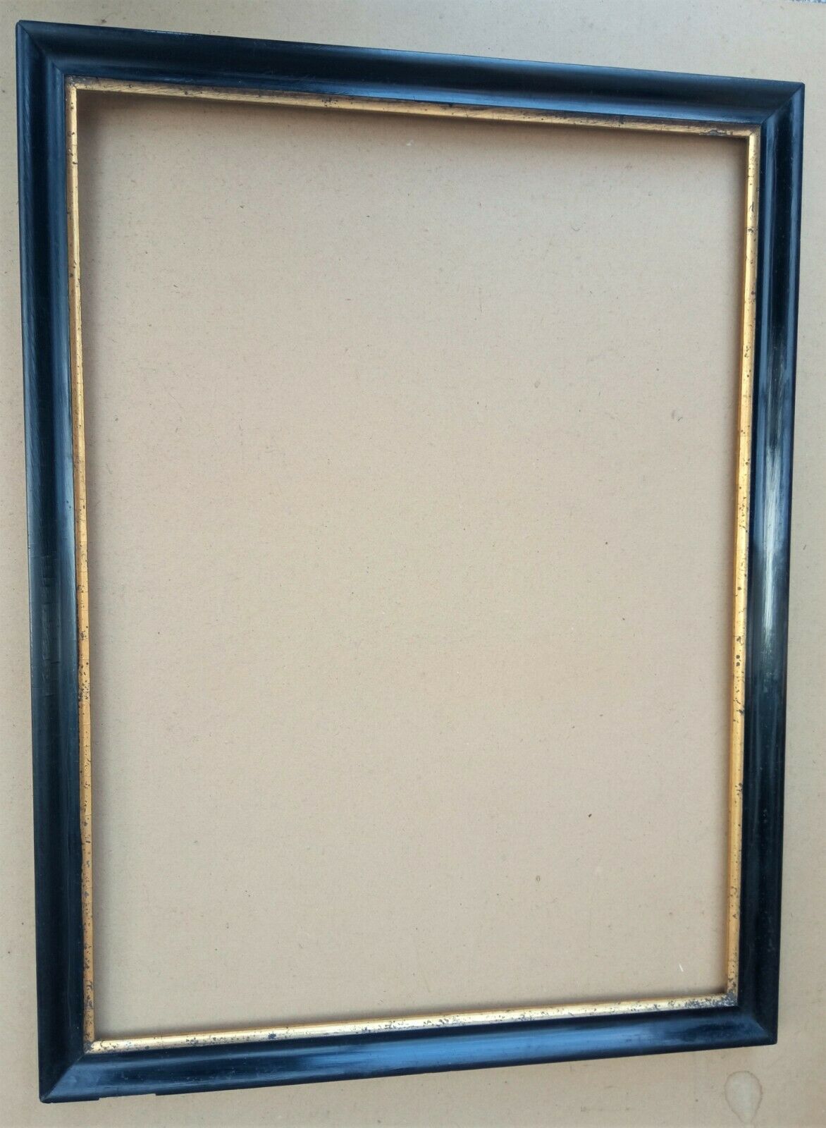 Black lacquered frame Napoleon III leaf 62.3 x 45.9 cm