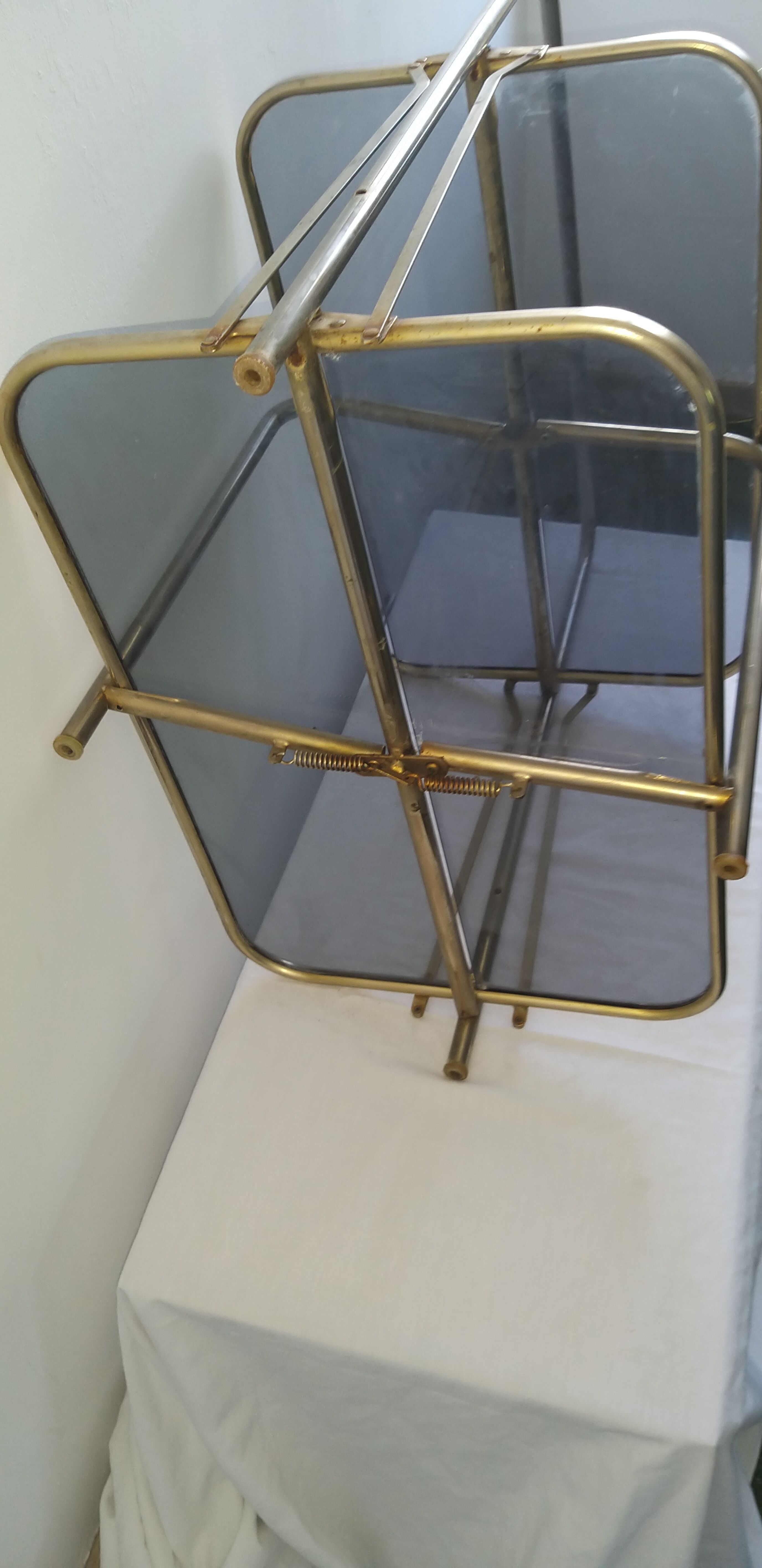 Iron and glass decserte years 70 portable