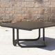 Vintage coffee table in steel and black melamine by Airborne, france, 1990s