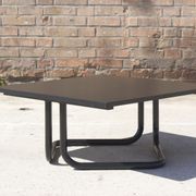 Vintage coffee table in steel and black melamine by Airborne, france, 1990s