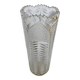 Antique cut crystal vase with a scalloped edge, decorated with palmettes.