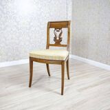 Set of 2 Ash Chairs in White Upholstery, 1950s