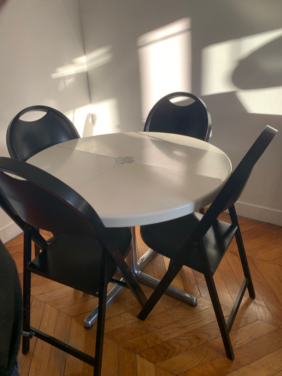 Castiglioni folding table & chairs 1965