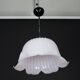 Large vintage flower-shaped chandelier in pink Murano glass, Italy 1980s.