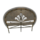 Peacock rattan bedhead