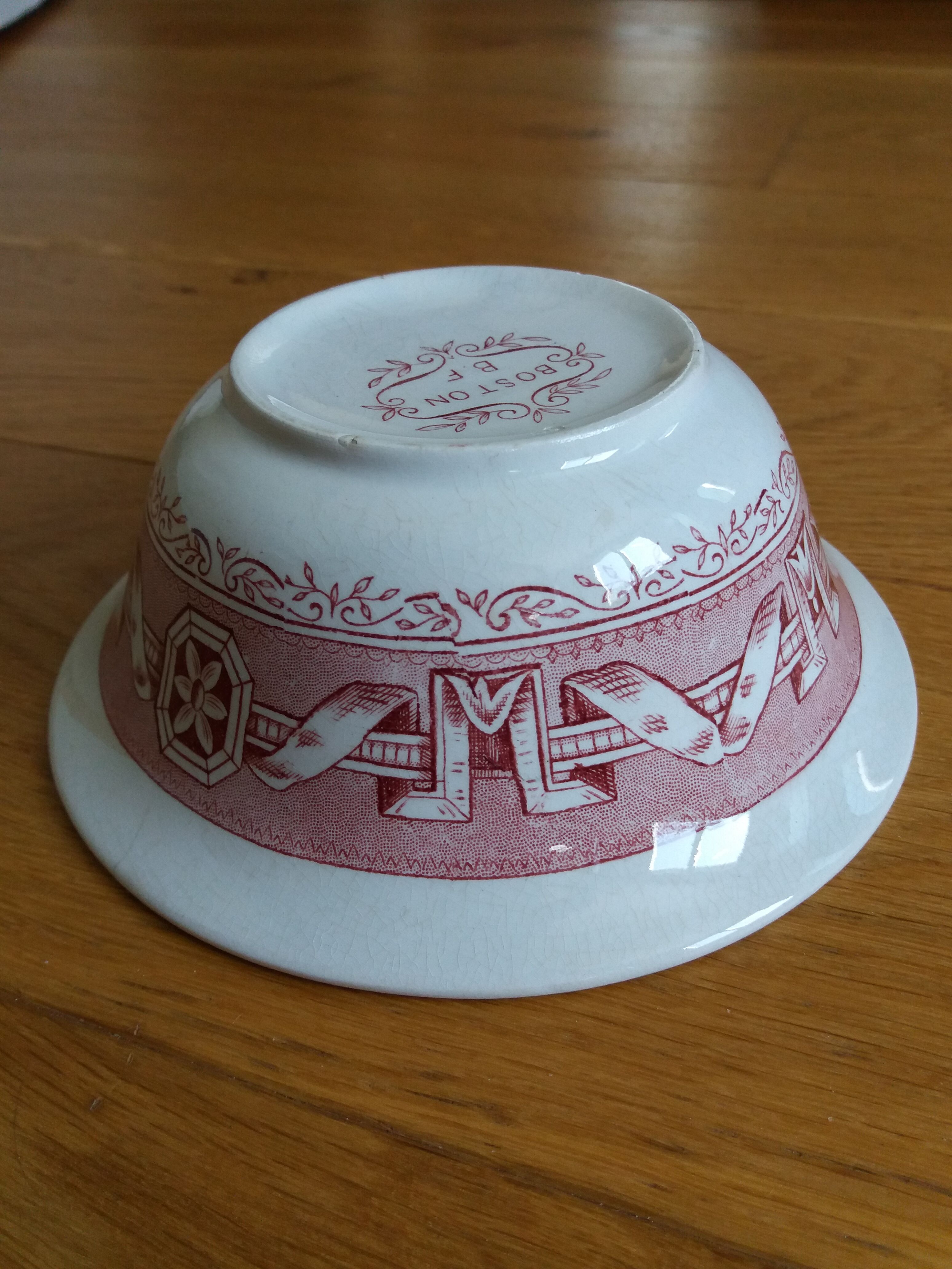 Bol coupelle Boch Frères Boston 1900