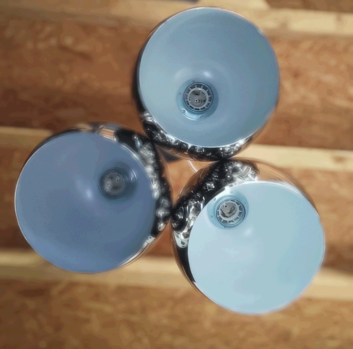 Suspension 3 chrome globes