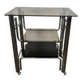 Meuble étagère vintage chromé / meuble audio / meuble TV