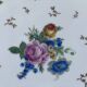 Limoges porcelain pie dish, Art Deco style, flowers and gold