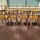 Set of 18 wooden bistro chairs - vintage - year 50 - 60