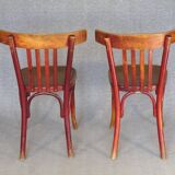 2 chaises FISCHEL Bistrot N° 89 1/2, 1932 assise bois