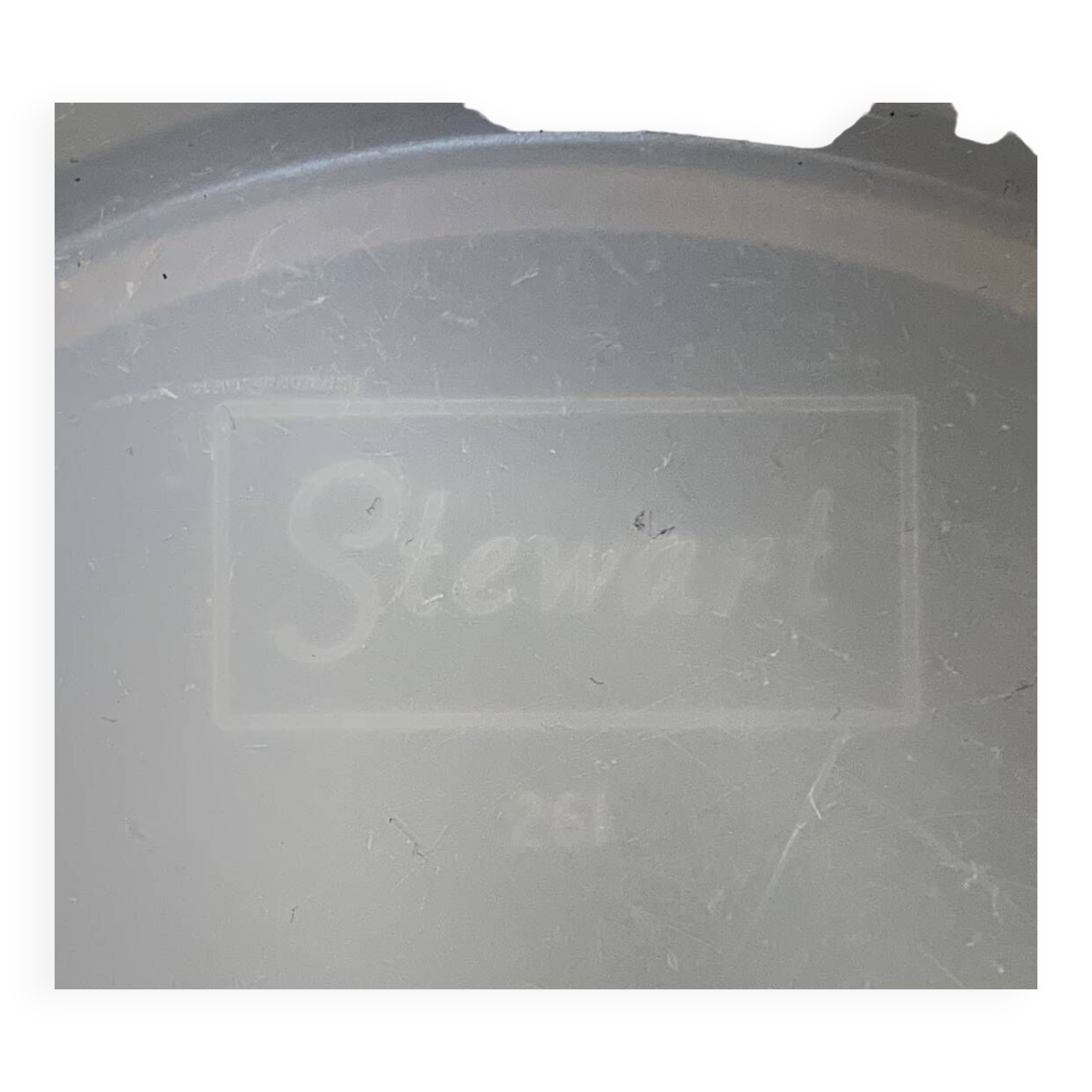 Vintage tobacco pot 1960 wooden snuff box with Stewart crest - 15 x 14 cm