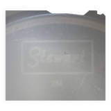 Vintage tobacco pot 1960 wooden snuff box with Stewart crest - 15 x 14 cm