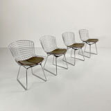 Set of 4 mid century side chairs by harry bertoia for knoll
