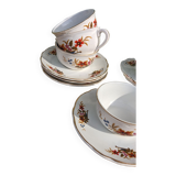 Set of six Digoin cups, Trouvère model