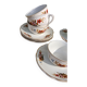 Set of six Digoin cups, Trouvère model