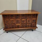 Trade furniture, apothecary in oak, late 19th century.