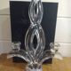 4 crystal lily candle holders from Vannes le Châtel.