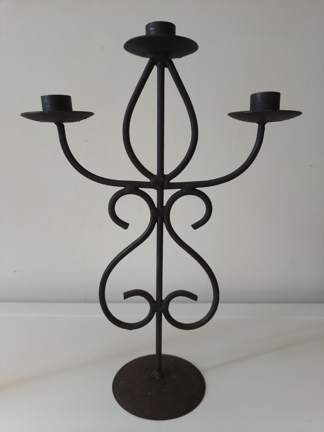 Raw wrought iron chandelier