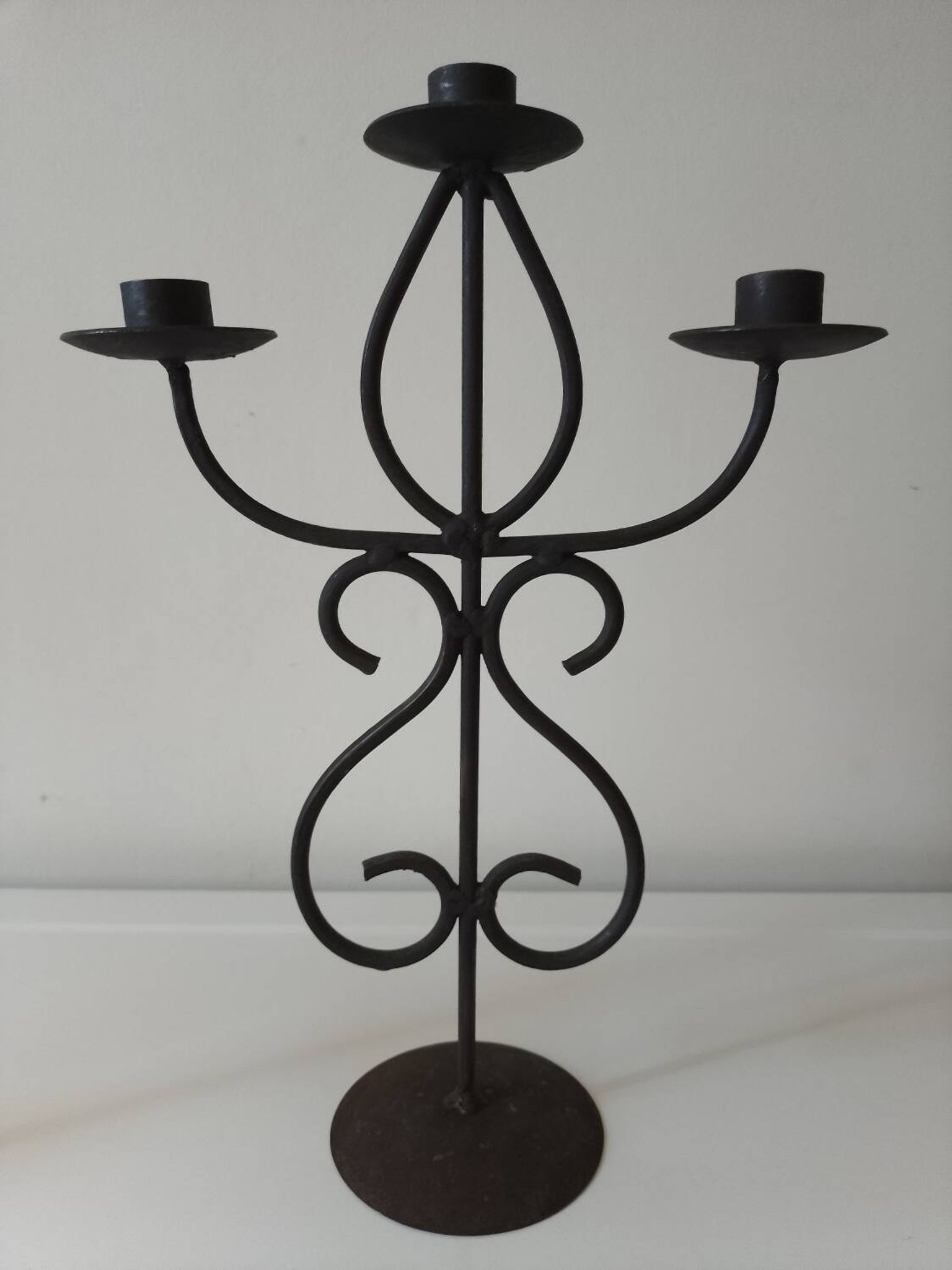Raw wrought iron chandelier