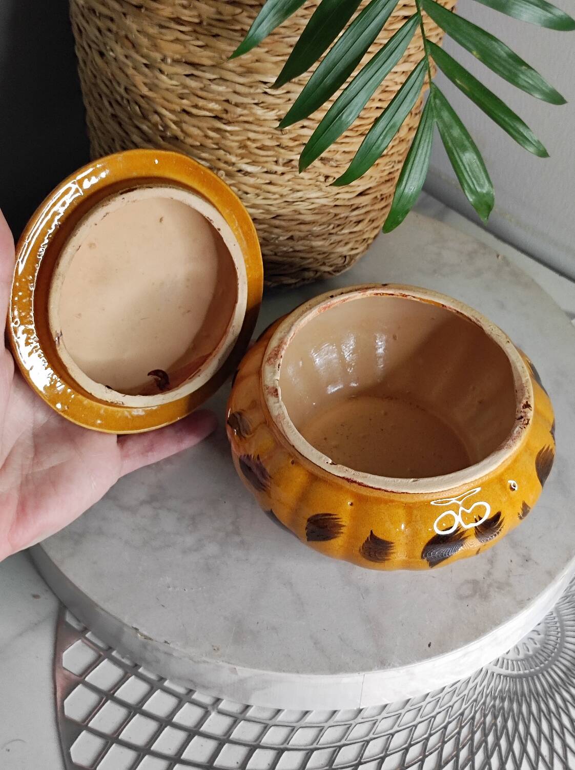 Vintage ceramic candy box