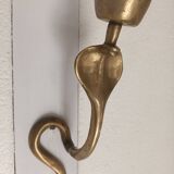 Applique murale bougeoir en bronze cobra
