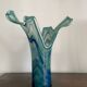 Vase vintage en verre de Murano bleu