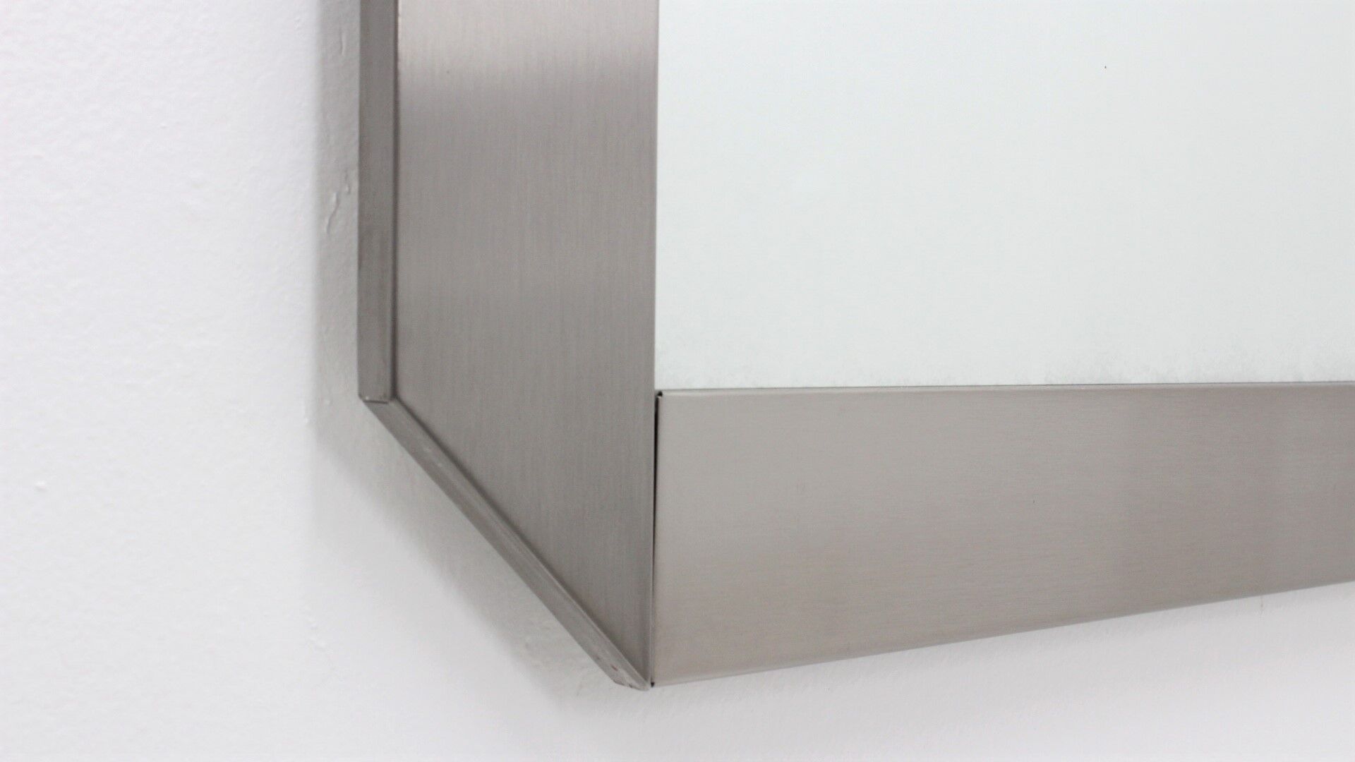Vintage stainless steel mirror by Valenti 1970s 70x70cm