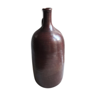 Large burgundy jar