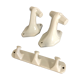 Set of 3 porcelain hooks, bathroom, art deco