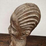 African statue, wooden bust of a woman, 1920s