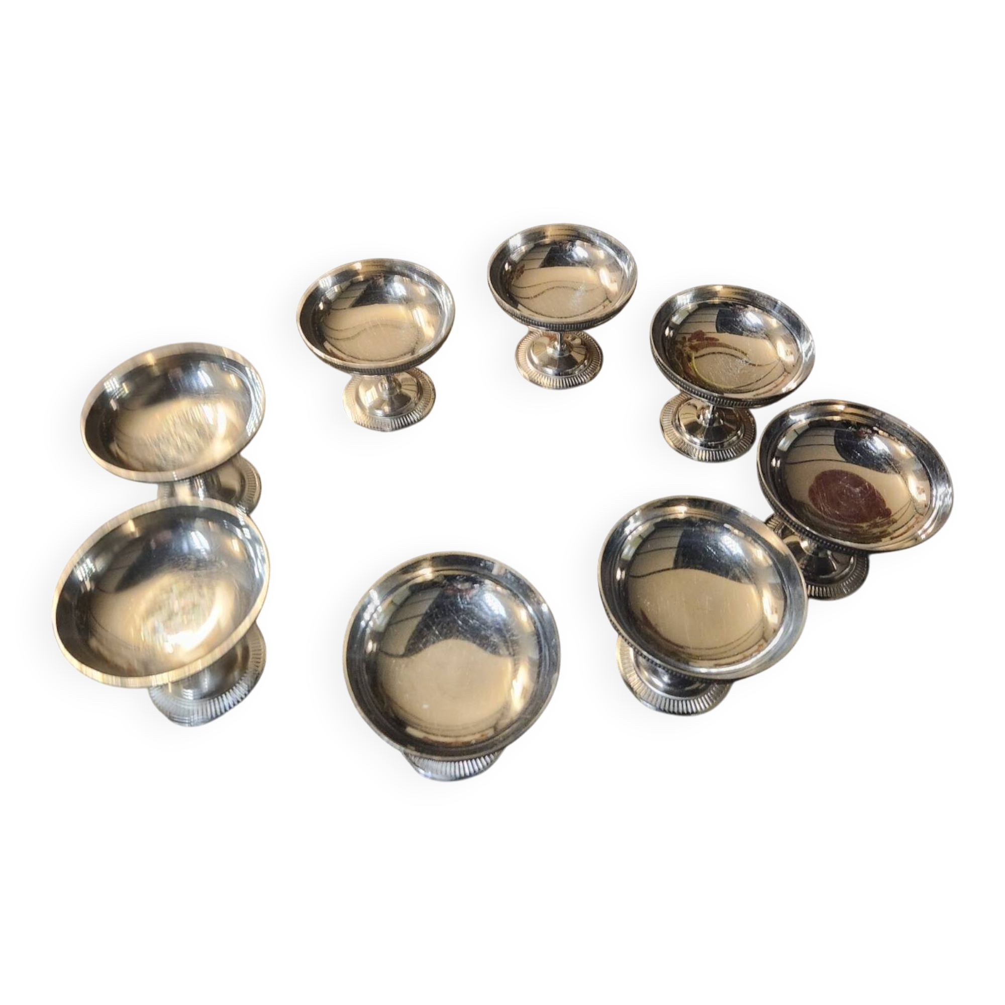 8 stainless steel ice cream cups